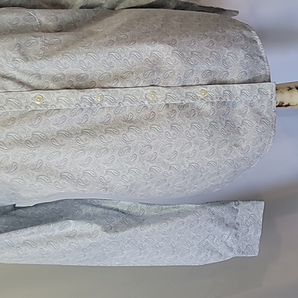 NWOT L.L. BEAN Paisley Pastel ButtonUp Collared Long Wrinkle Resist 100% Cotton - Picture 3 of 8